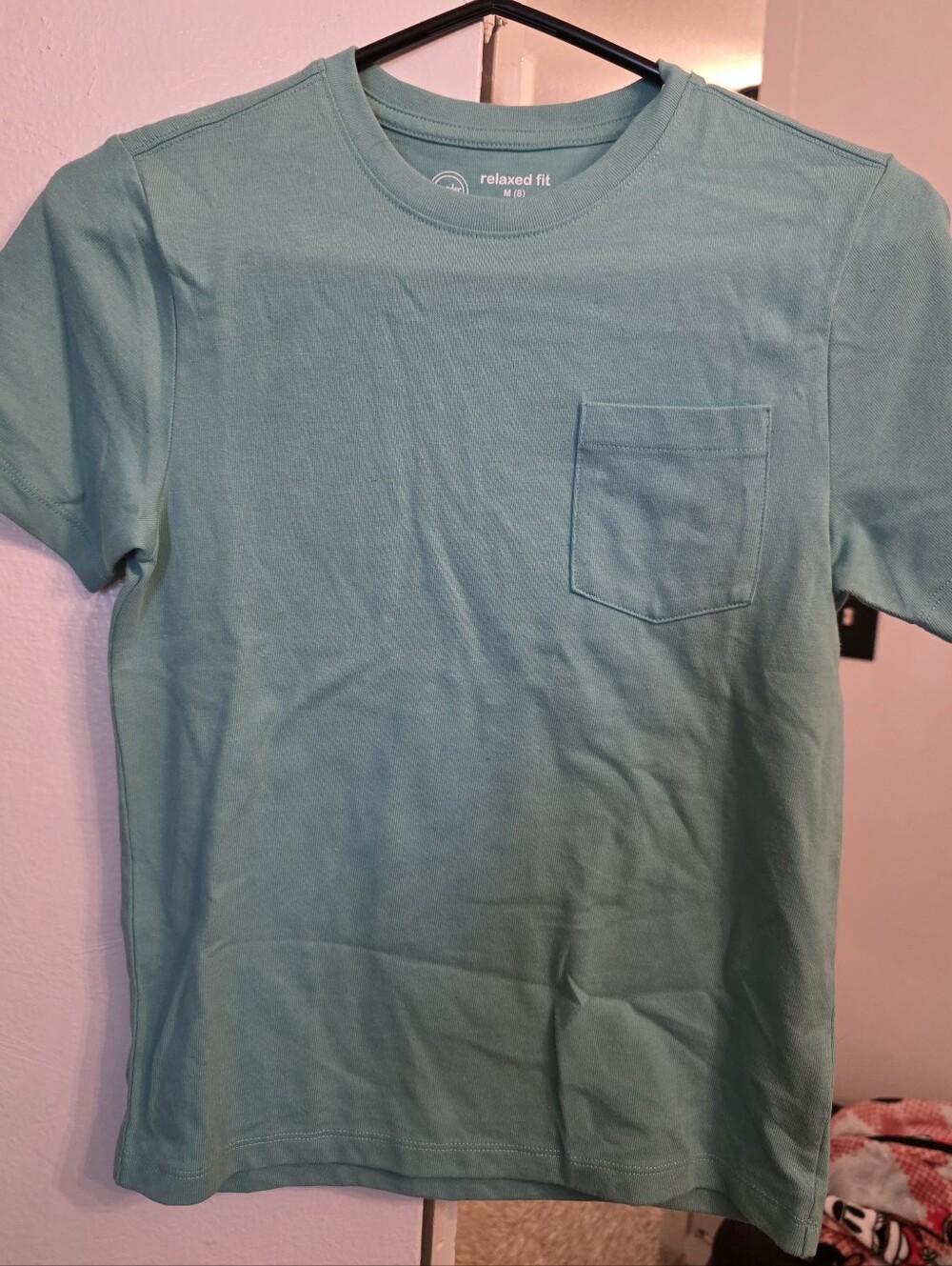Relaxed Fit Teal Pocket T-Shirt